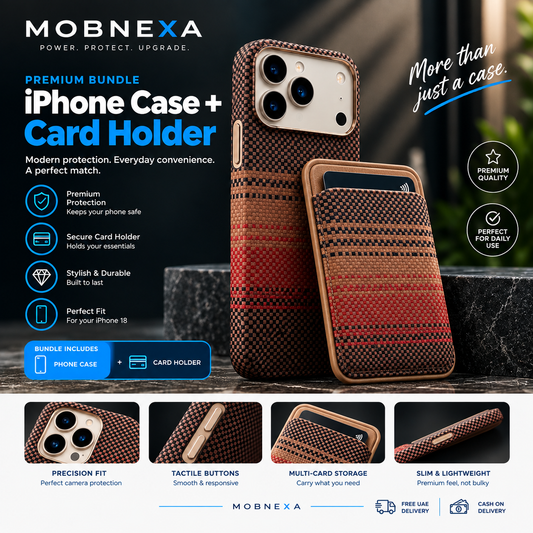 Premium Woven Phone Case & Card Holder Bundle